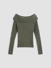 Textured Off Shoulder Sweater