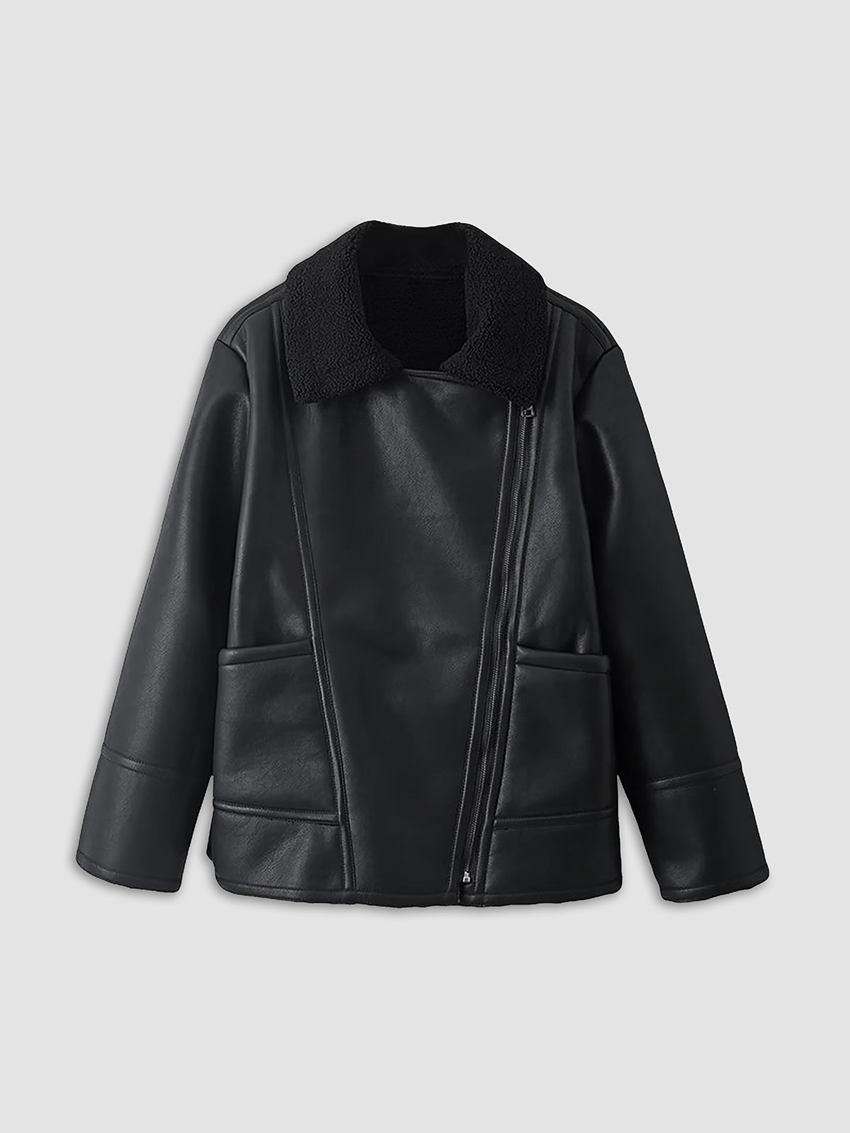 Ultra Warm Shearling Leather Flight Jacket