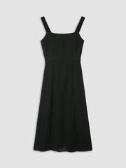 Bernie Square Neck Zip Up Strap Dress