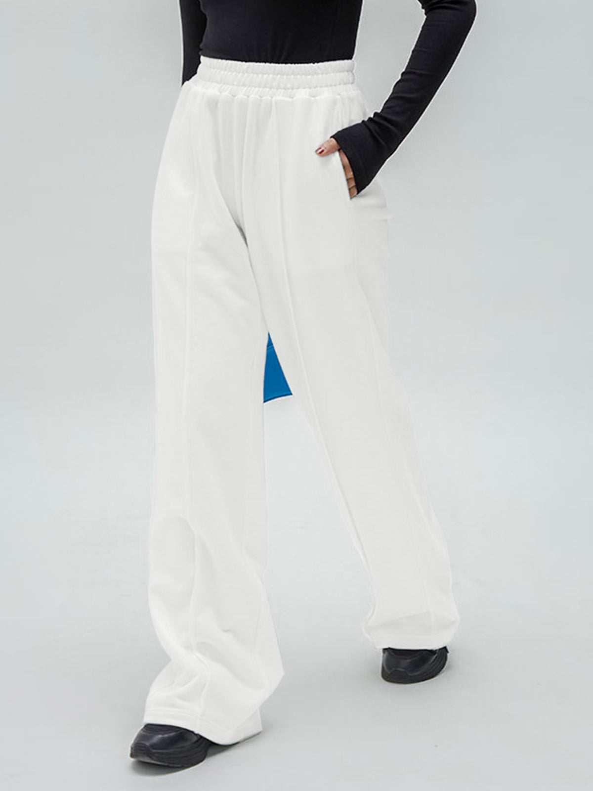 Casual Pockets Wide Leg Pants