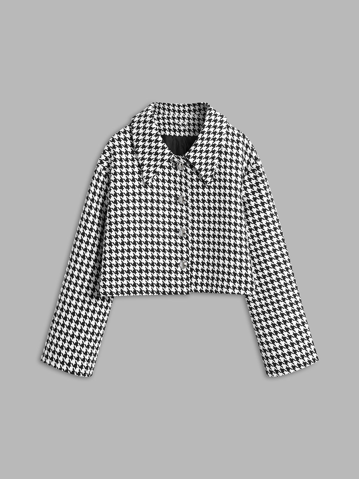 Houndstooth Collared Jacket