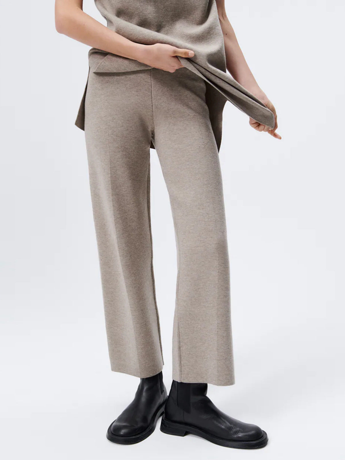 Leisurely Knit Straight Leg Pants