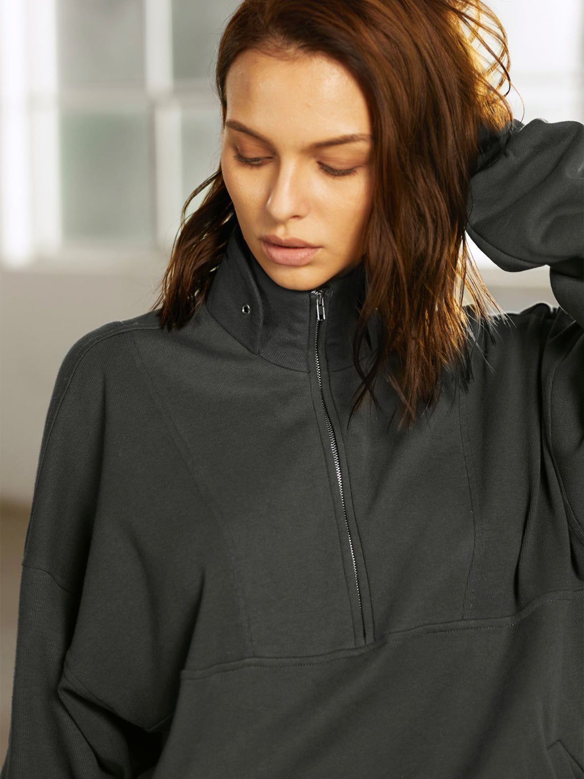 Oversized Zip Sweatshirt