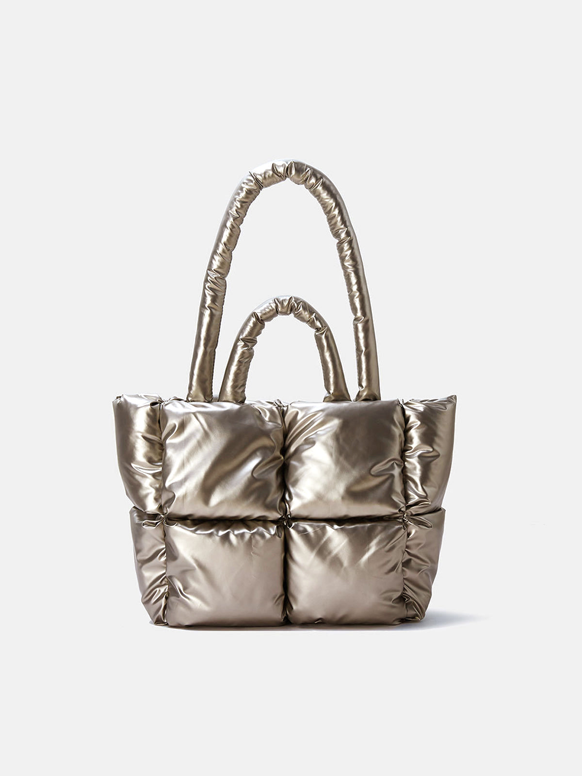 Puffer Metallic Tote Bag