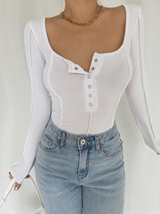 Button Up Corset Long Sleeve Shirt