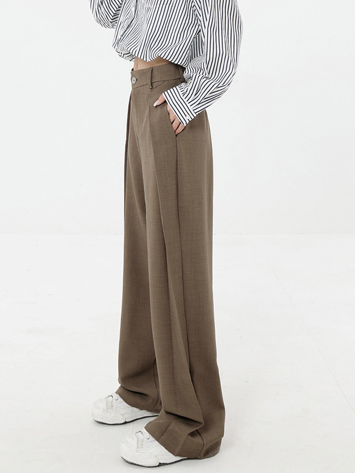 Pleated Baggy Wide Leg Pants