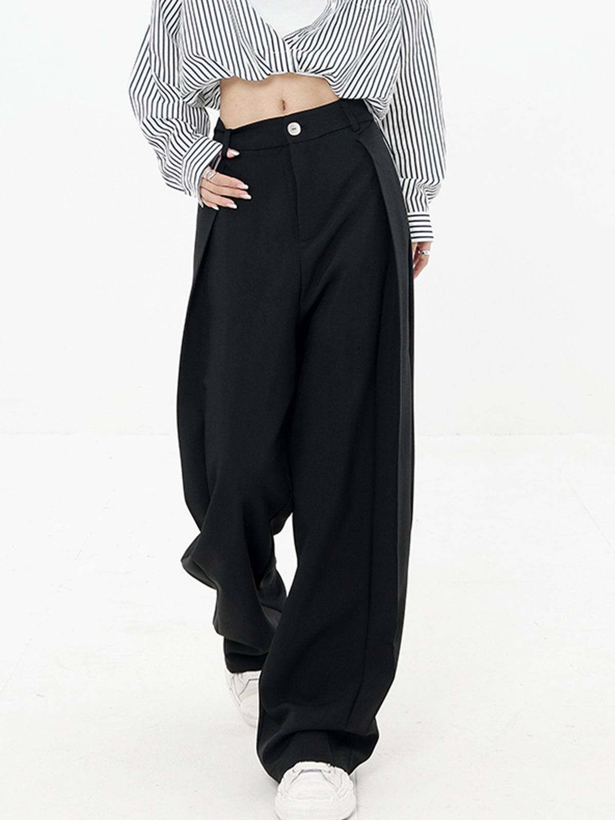 Pleated Baggy Wide Leg Pants