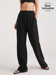 Low Rise Casual Relaxed Fit Wide Leg Trousers