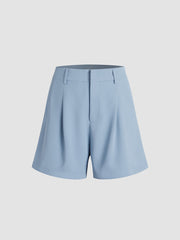 High Waisted Pastel Trouser Shorts