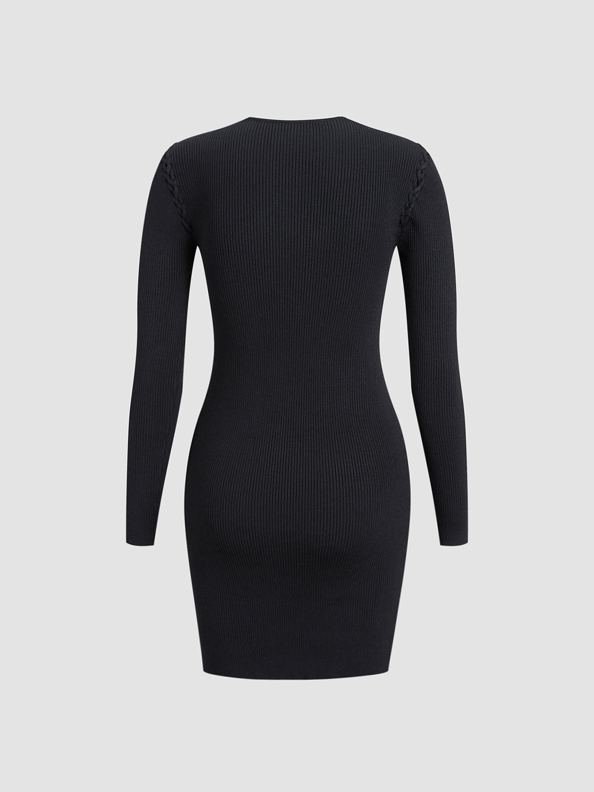 Front Cross Knit Midi Dress