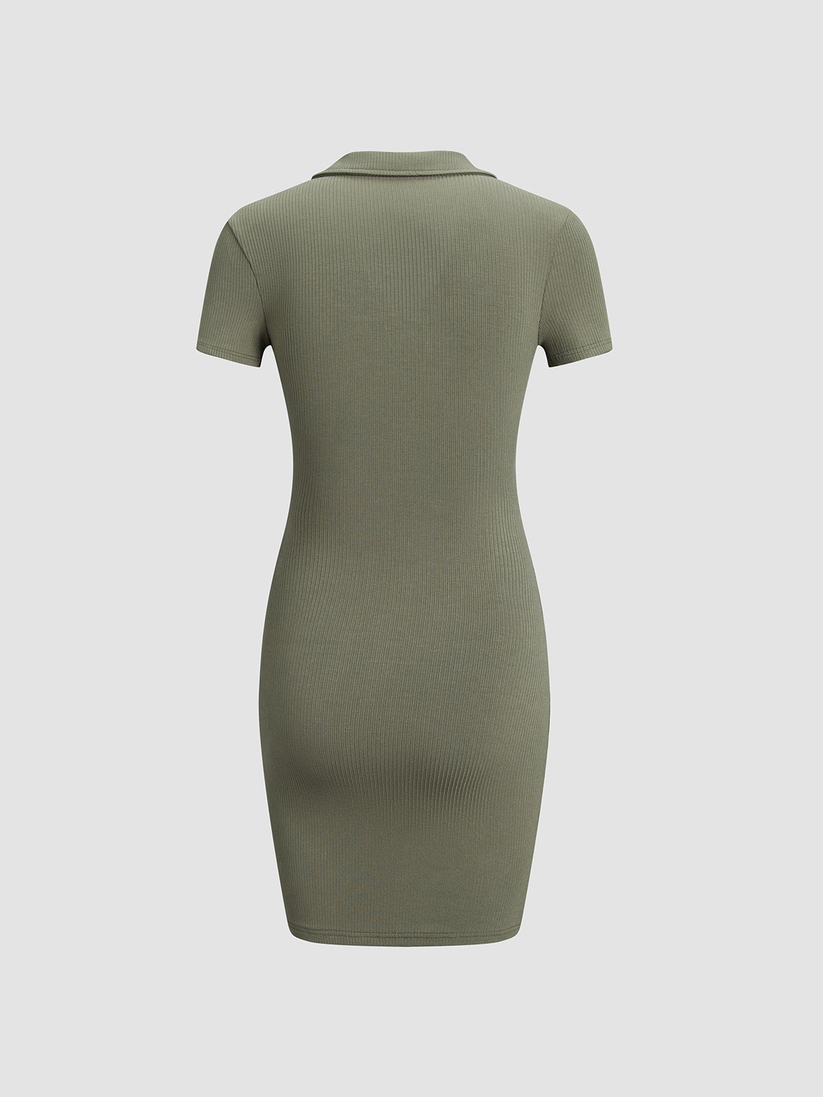 Collared V-Neck Polo Bodycon Short Dress