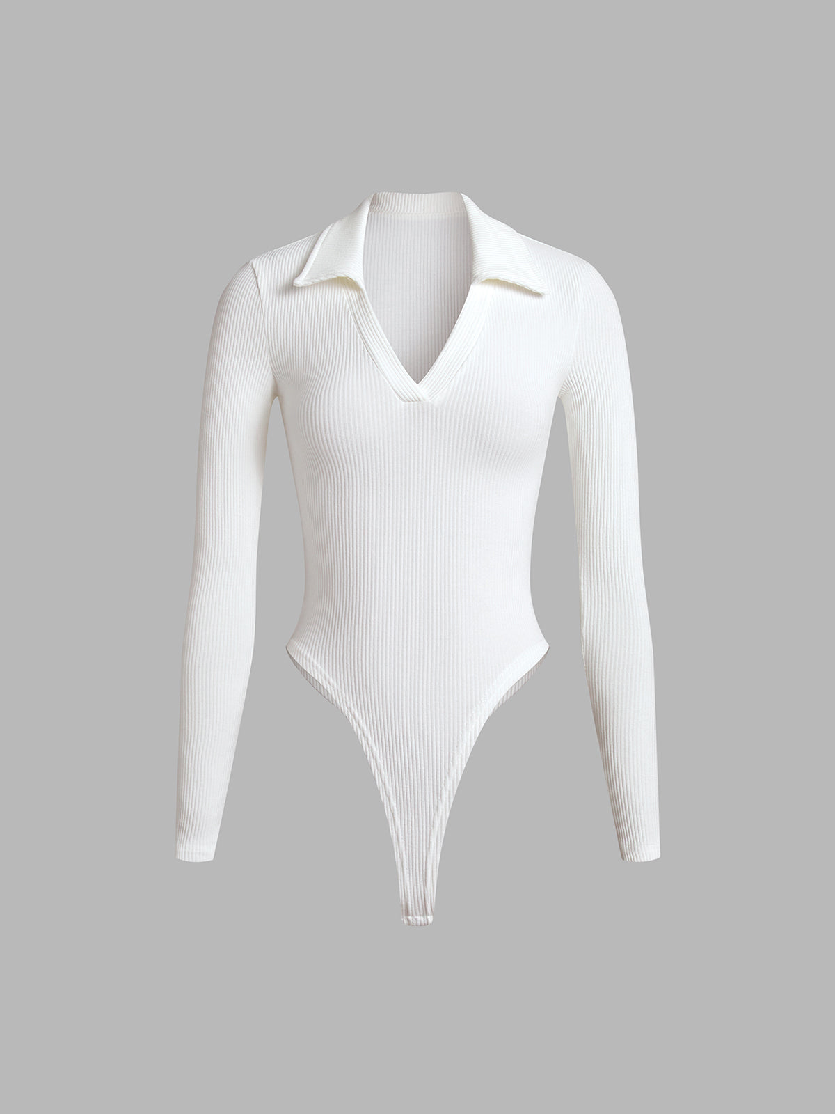 Collared V-Neck Polo Bodysuit