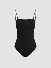 Solid Ribbed Bodysuit