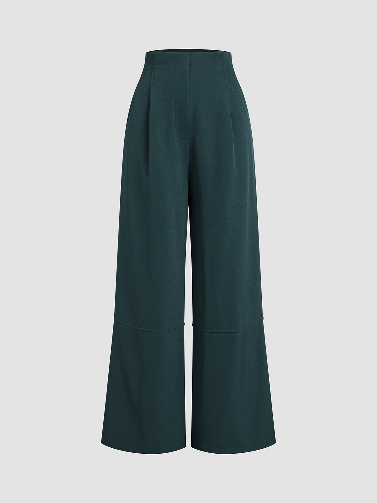 Vintage Pockets Pleated Wide Leg Pants