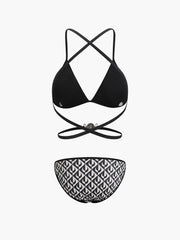 Two Tone Moon Bikini Set