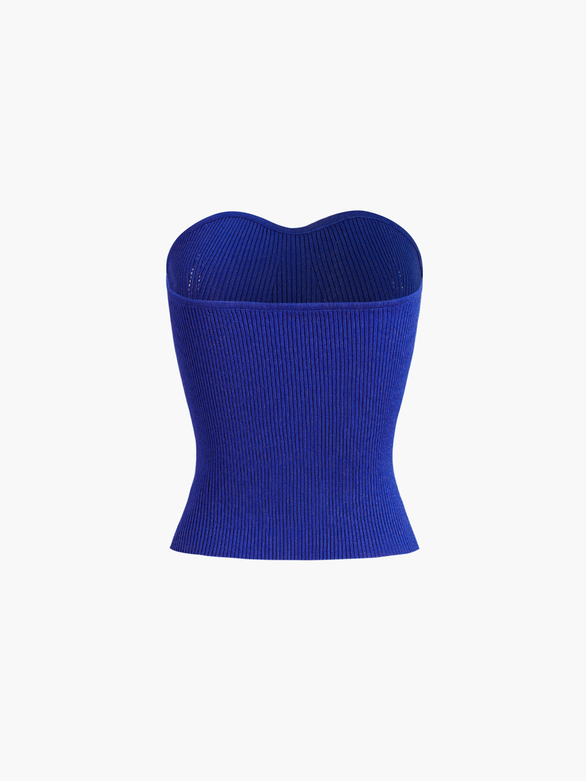 Ribbed Sweetheart Crop Tube Top