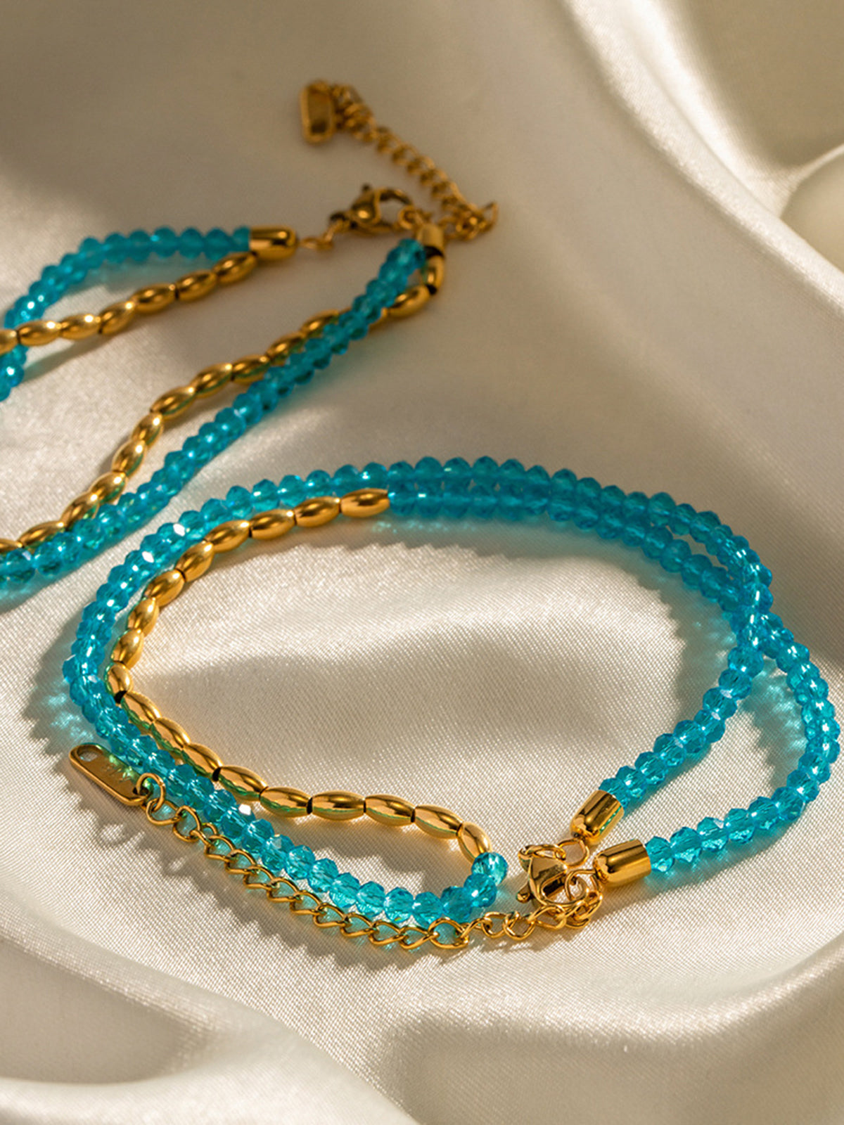 Two Tone Beads Necklace