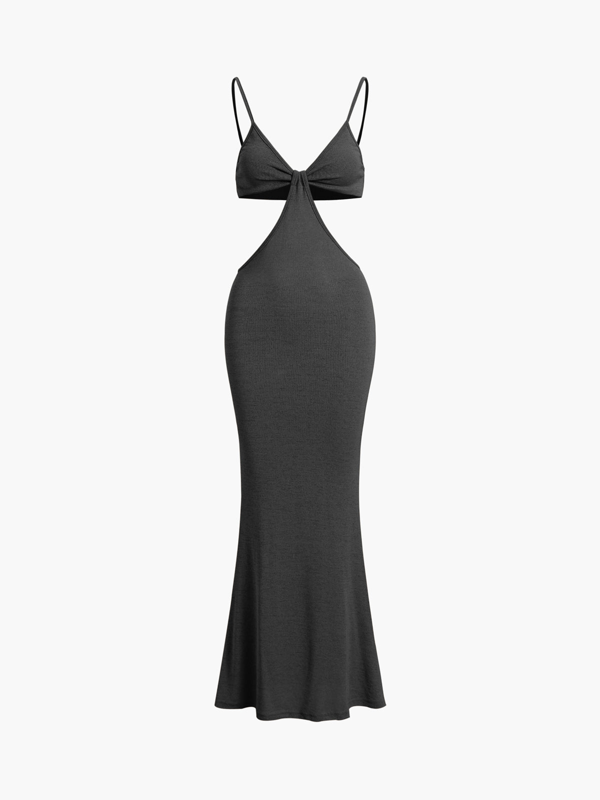 Cutout Knot Open Back Midi Dress