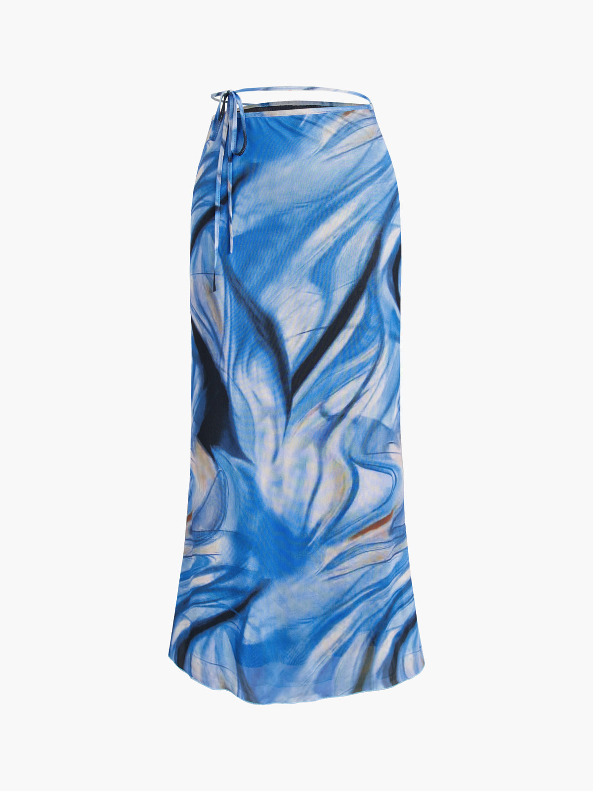 Watermarble Mesh Skirt