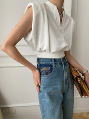 Utility V-Neck Crop Shirt