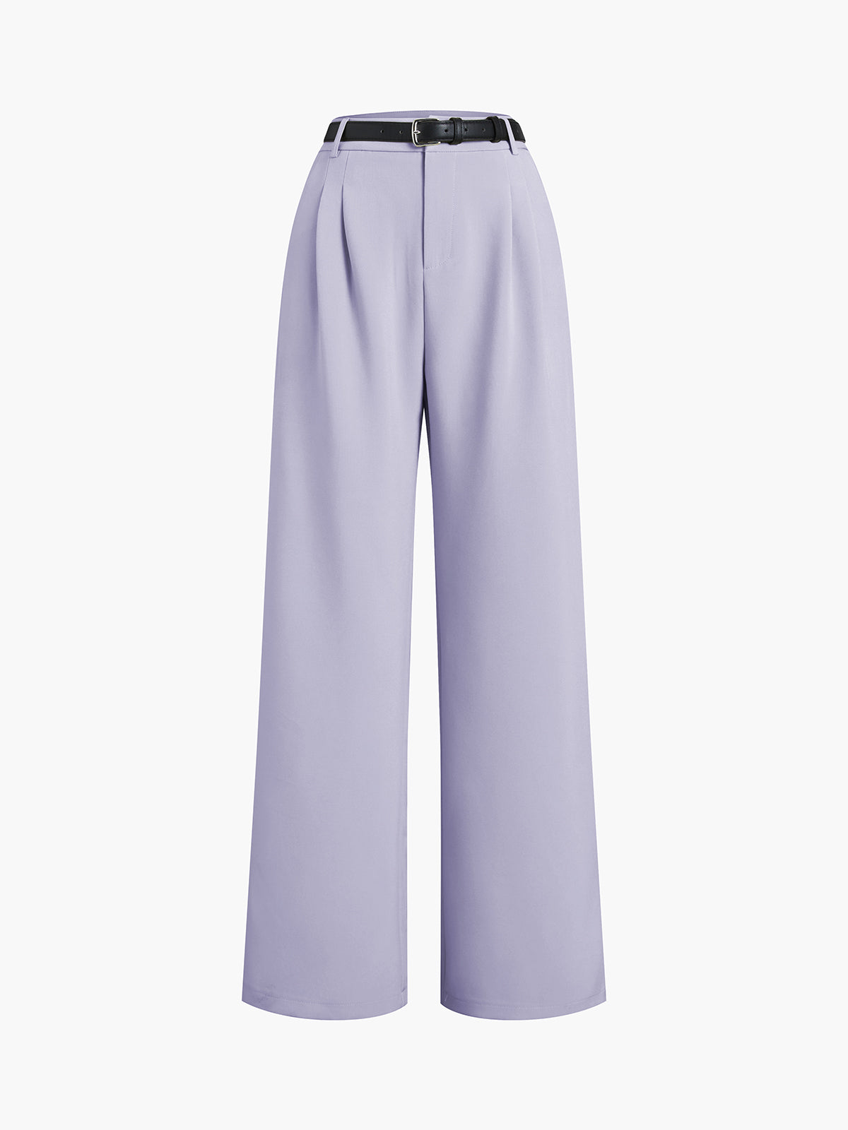 Belted Smart Straight Leg Pants