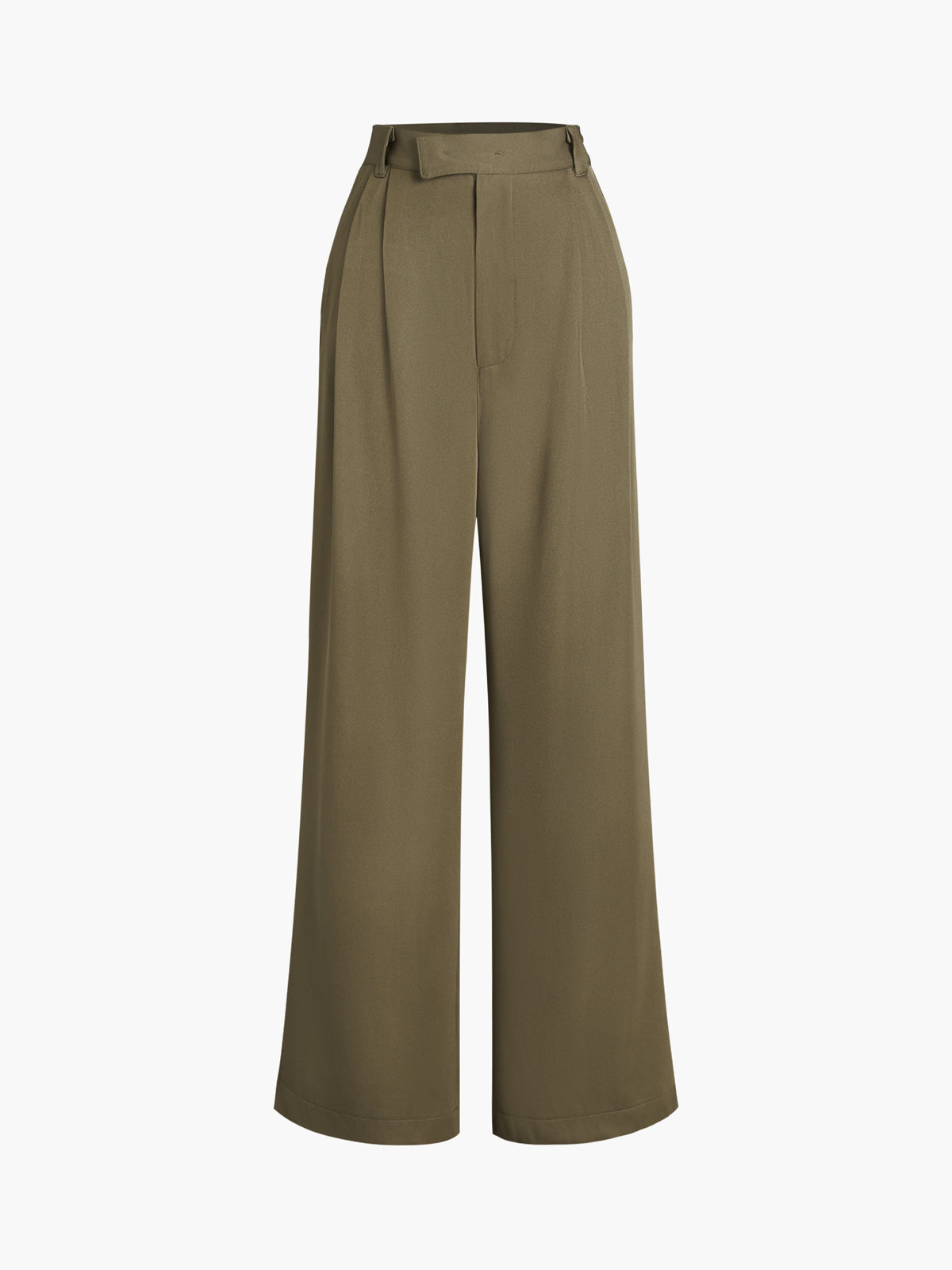 Casual Pleat Wide Leg Pants