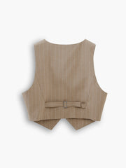 Button Up Pinstripe Vest