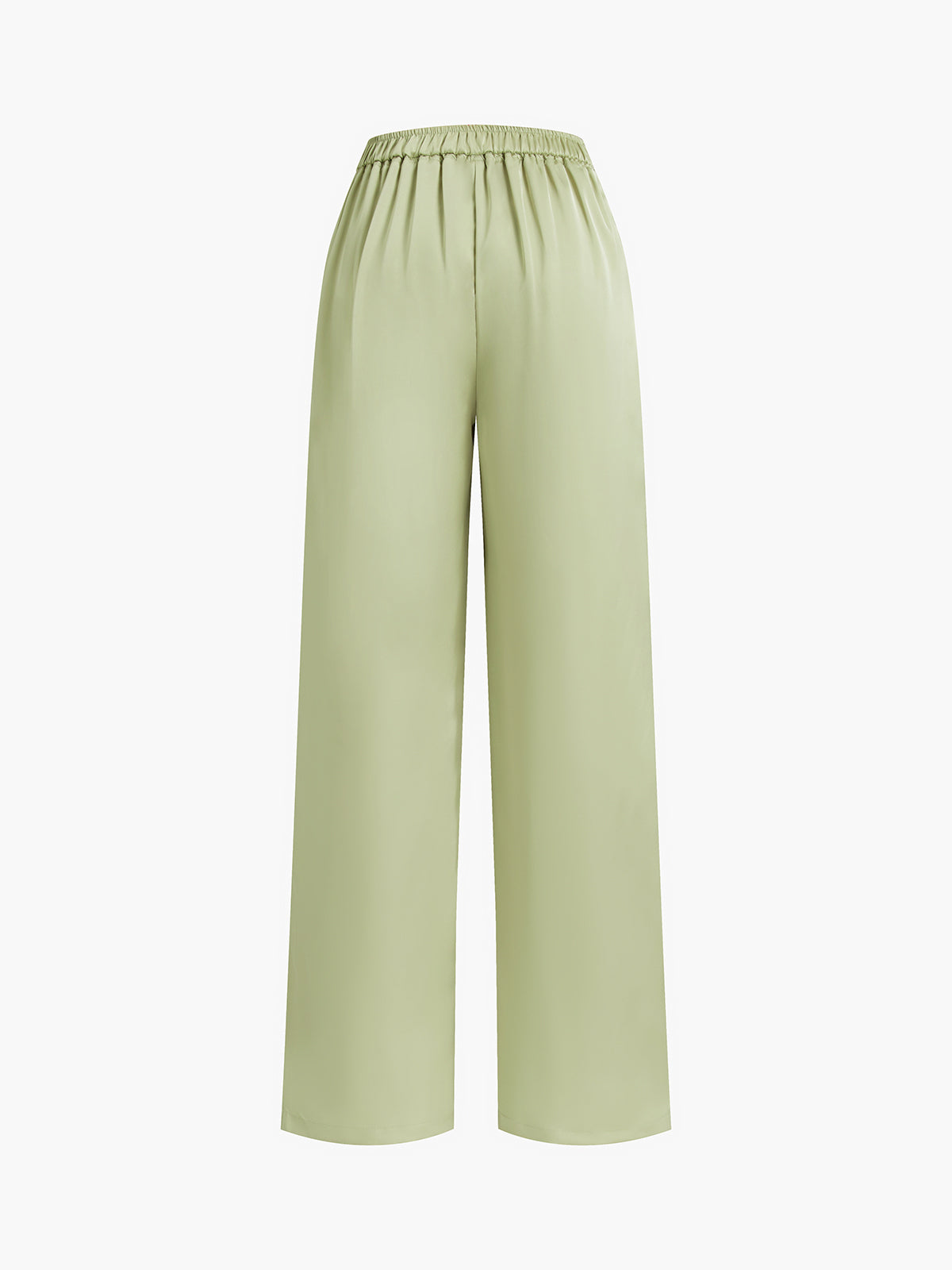 Leisure Pockets Satin Wide Leg Pants