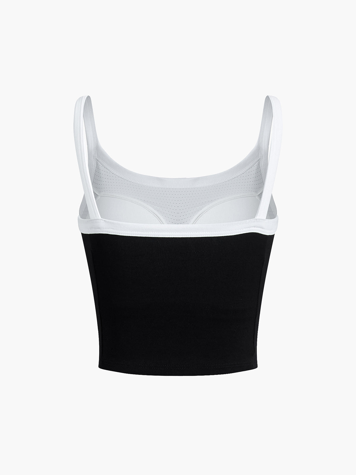 Contrast Trim Padded Crop Top