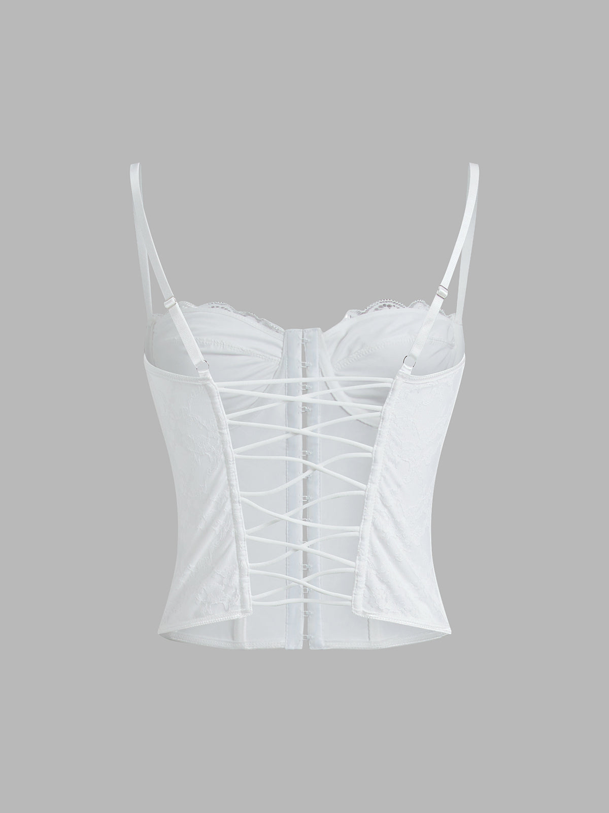 Hook-and-Eye Lace Corset Top