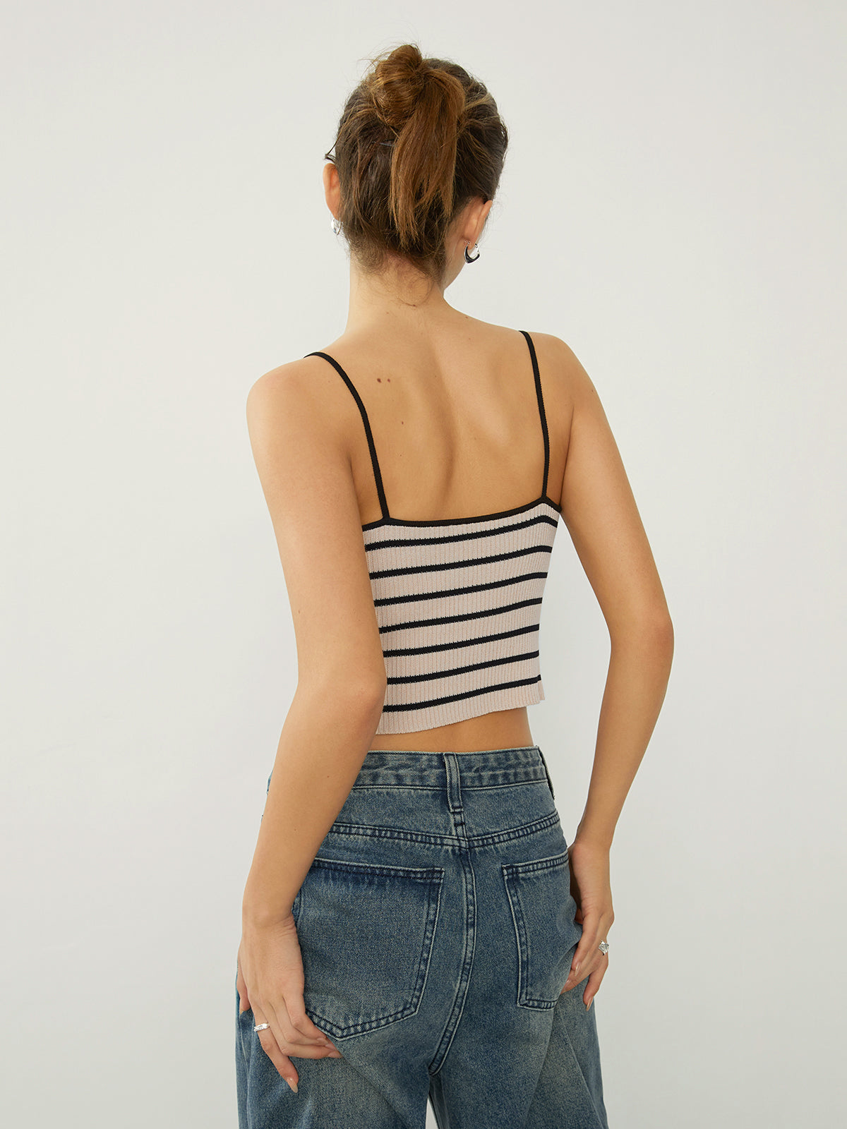 Stripe Crop Cami Top