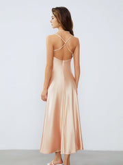 Camille Satin Slip Long Dress