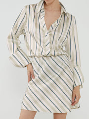 Pinstripe Shirt Dress