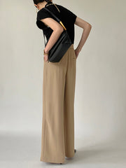 Tie Waist Flowy Wide Leg Dress Pants