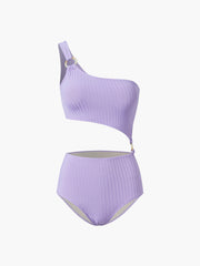 Mauve O-Ring One Piece Swimsuit