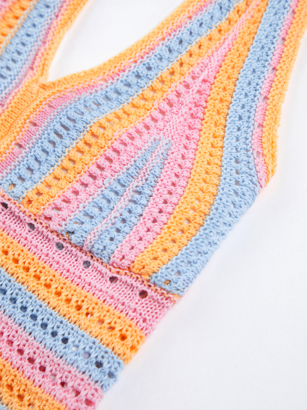 Lollipop Crochet Crop Halter Crop Top