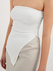 Textured Handkerchief Tube Top