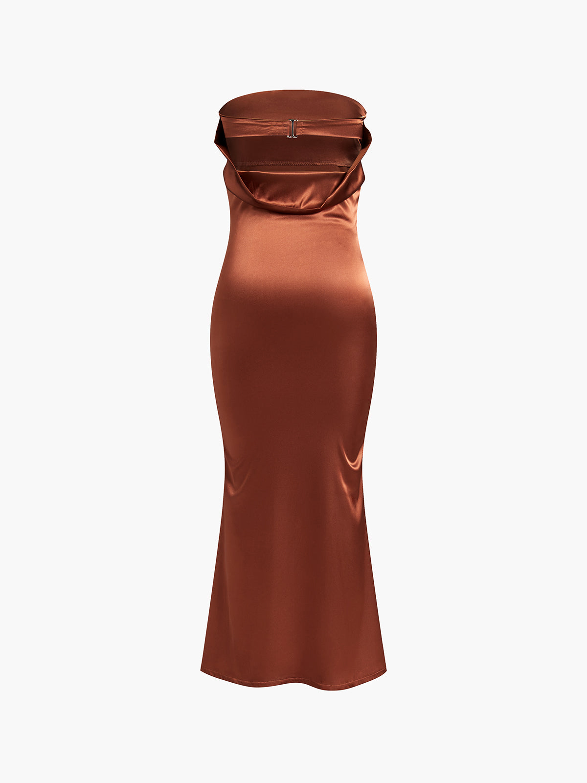 Satin Bodycon Tube Long Dress