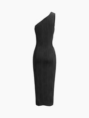 Wavy Texture Cutout Midi Dress