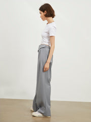 Fold Over Waistband Wide Leg Pants