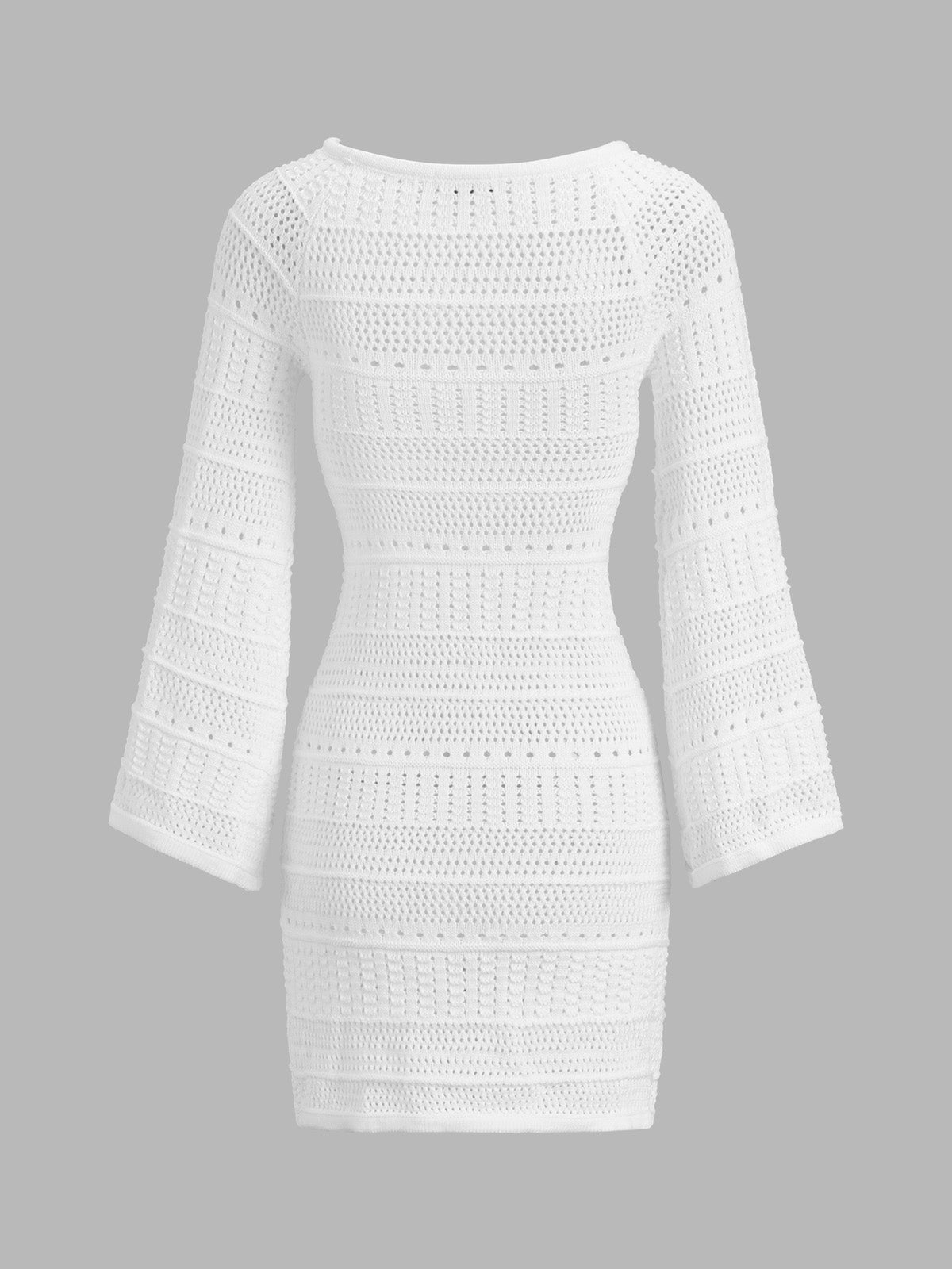 Leisure Crochet Eyelet Short Dress