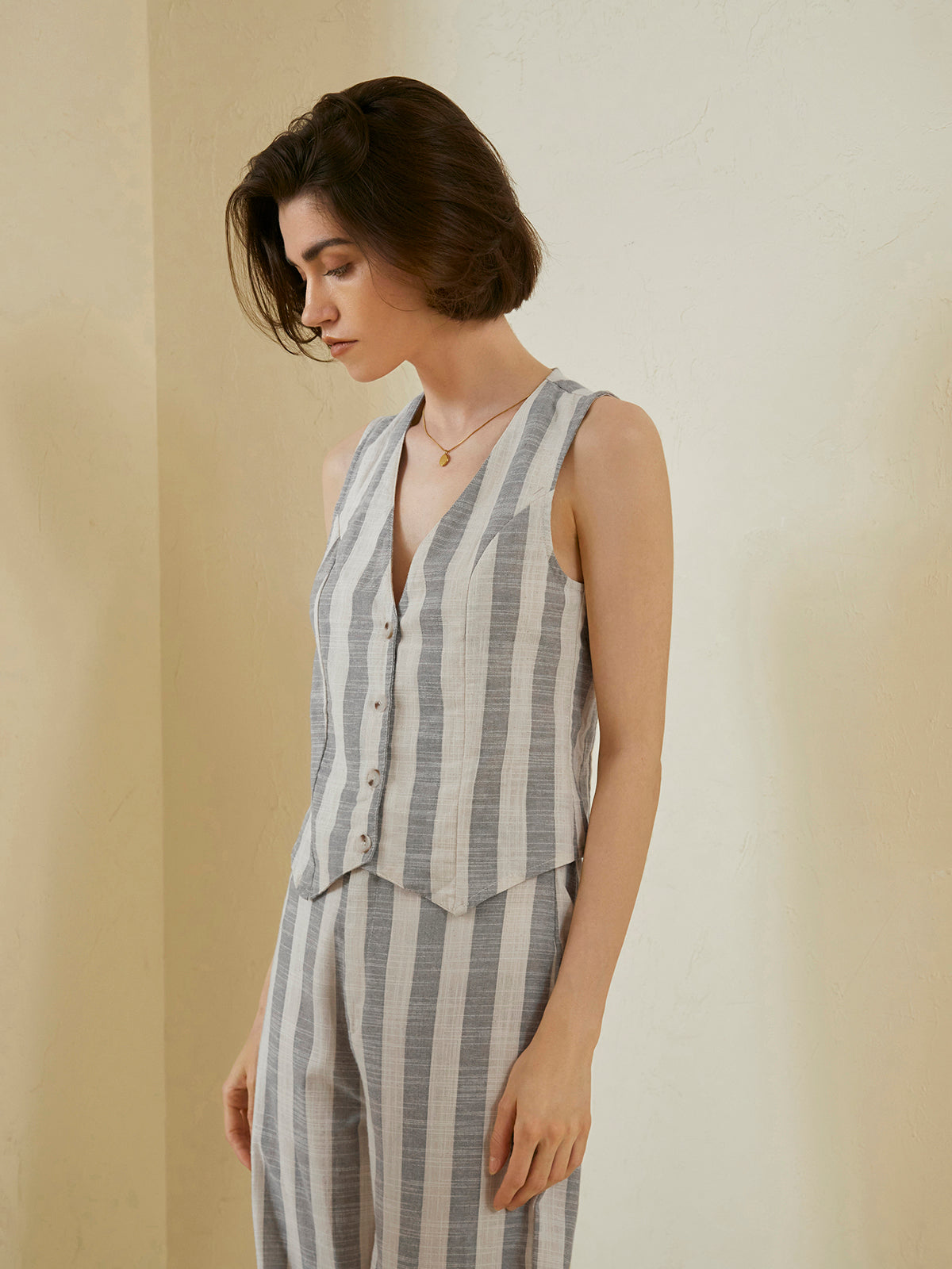 Utility Pinstripe Vest