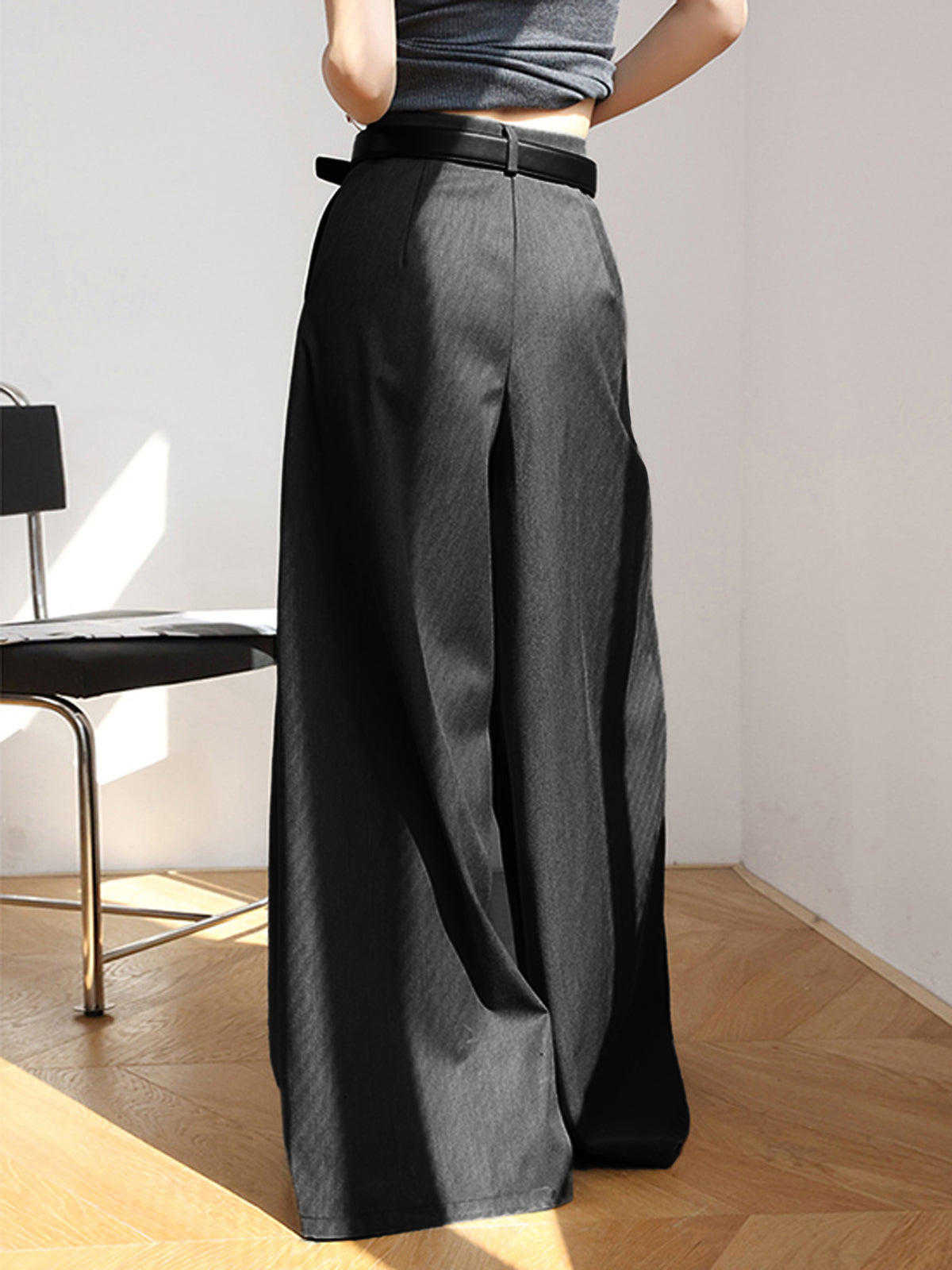 Oversized Pleat Wide Leg Pants