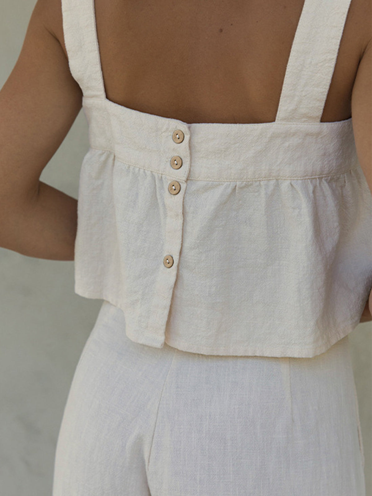 Cotton Cloud Linen Crop Top