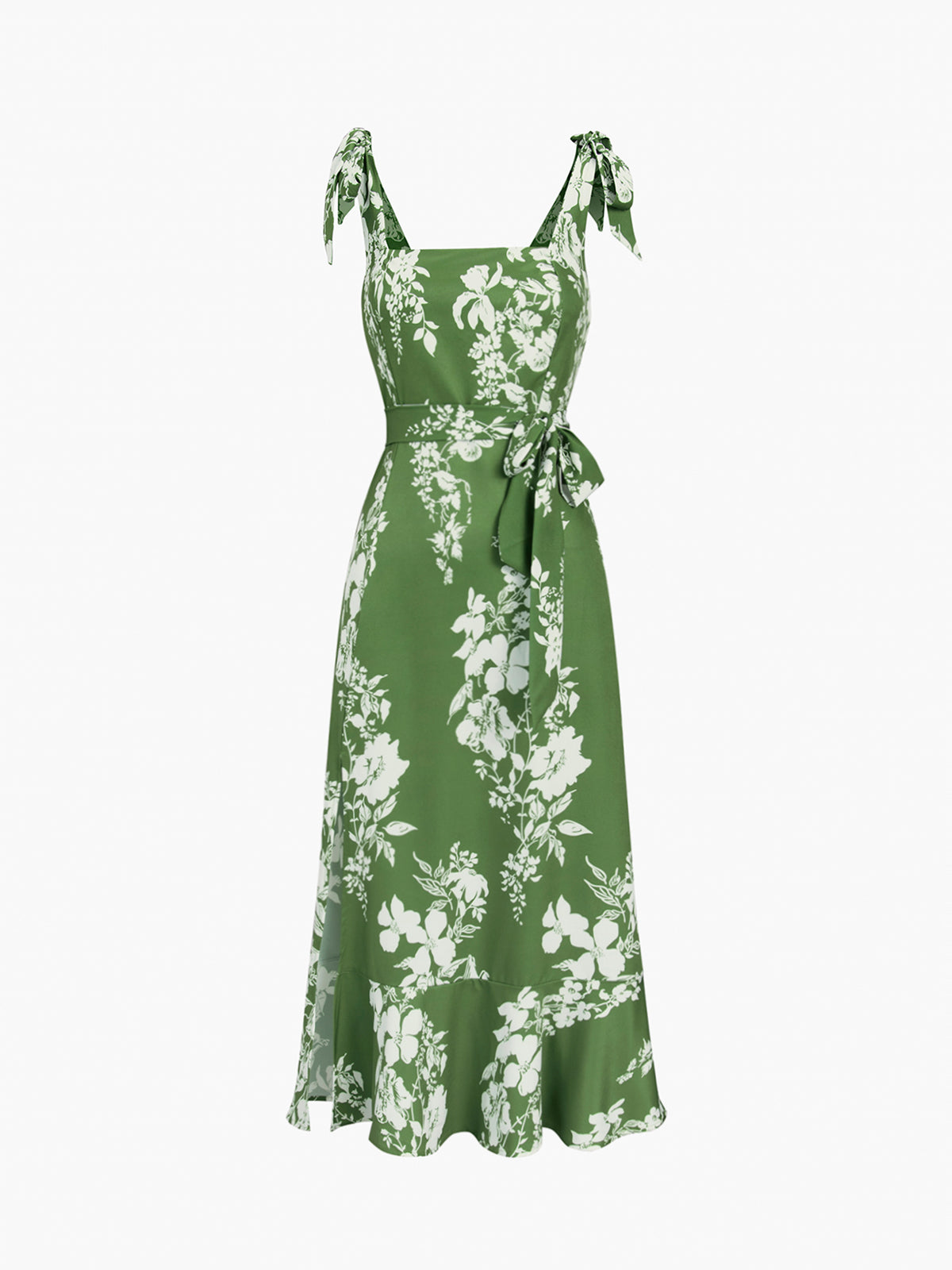 Tied Floral Long Dress