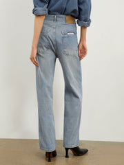 Relaxed Fit Denim Straight Leg Jeans