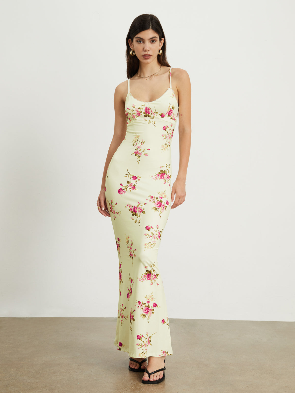 Floral Slip Long Dress