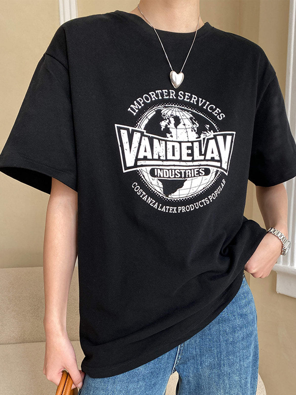 Vandelay Print Cotton T-Shirt