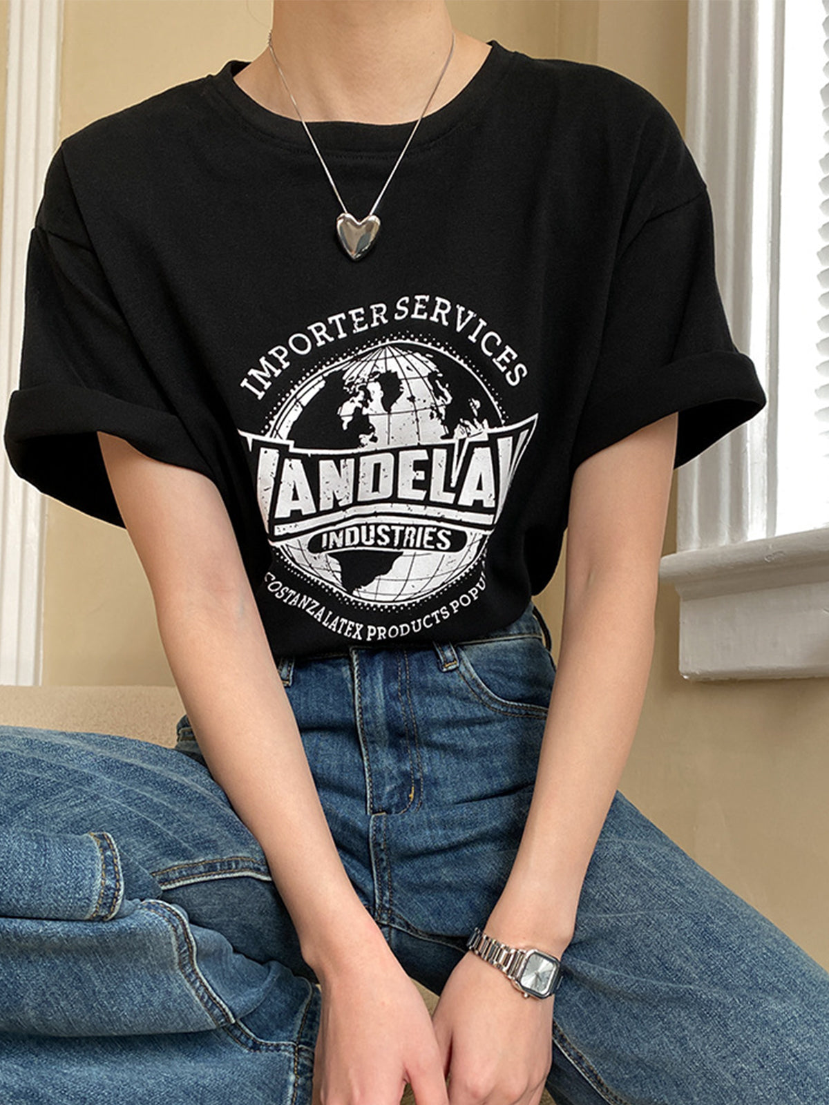 Vandelay Print Cotton T-Shirt