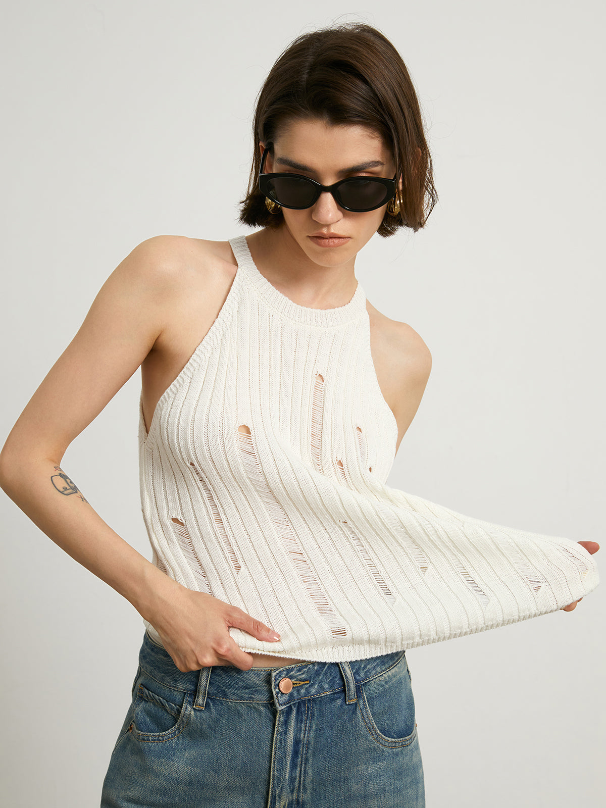 Ladder Knit Tank Top